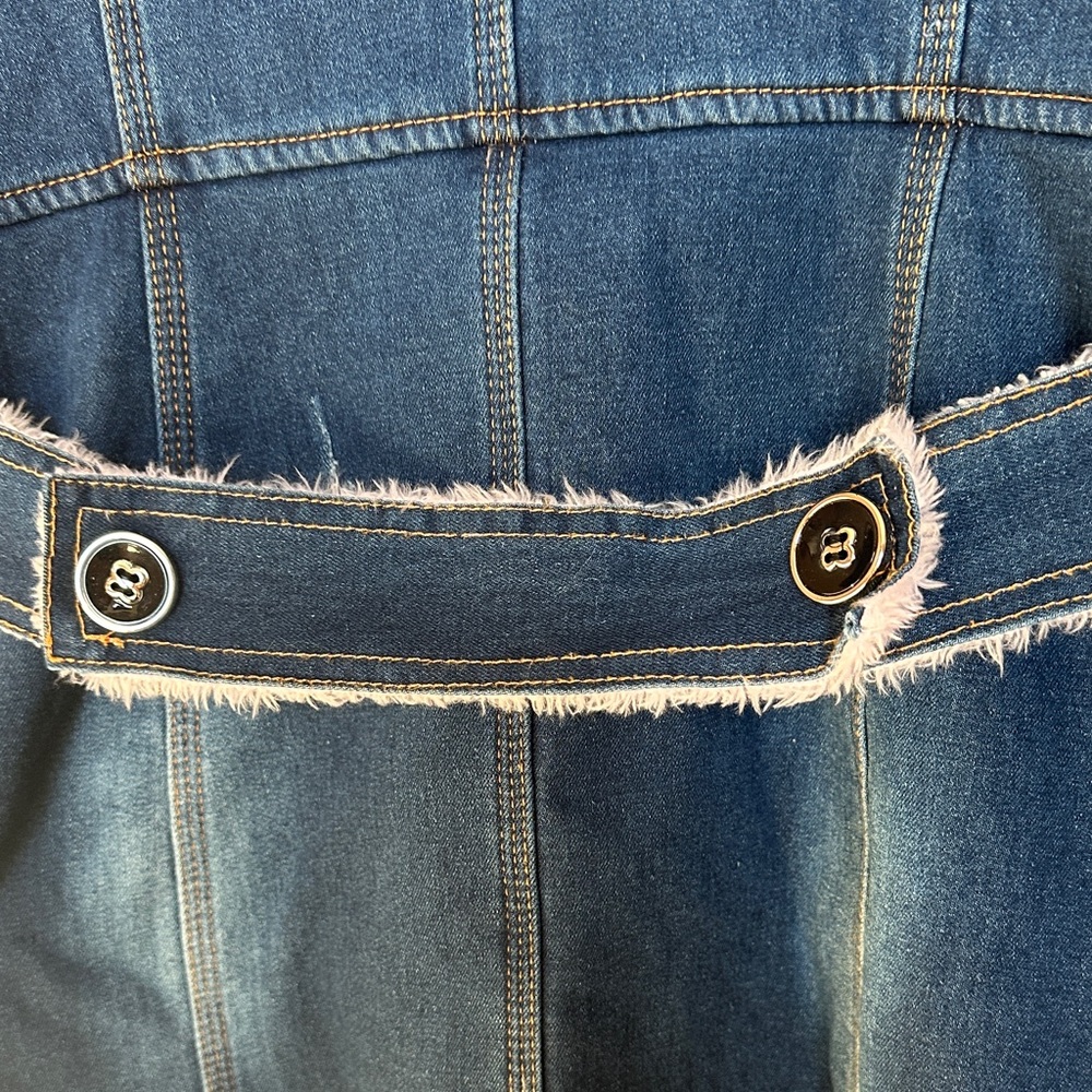 LA Coalition Women's Denim Jacket with Pink Faux fur Lining S - Picture 8 of 8